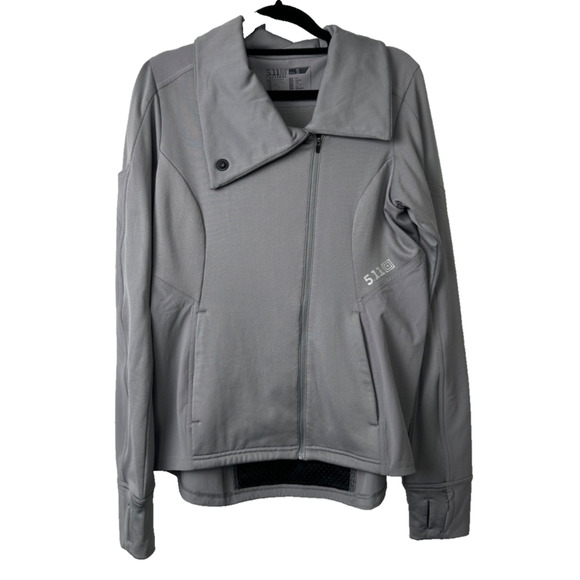 511 Tactical Kinetic Full Zip Jacket Gray Size S Pockets Asymmetrical Zipper A60 - Picture 1 of 6
